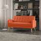 Mondy Mid-Century Modern Lace-Tufted Sofa-Natural Legs
