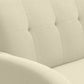 Mondy Mid-Century Modern Lace-Tufted Sofa-Natural Legs