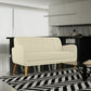 Mondy Mid-Century Modern Lace-Tufted Sofa-Natural Legs