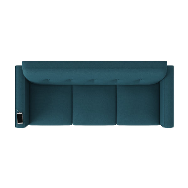 Parasyn Square Arm Sofa with USB & Power Ports