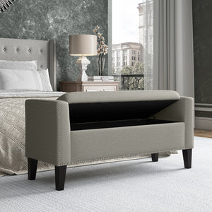 Arron Transitional Bench Storage Ottoman