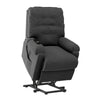 Cleavenger Power Recline and Lift Button-Tufted Chair - Dark Gray Velour