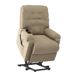 Cleavenger Power Recline and Lift Button-Tufted Chair