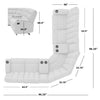 Jazmin 5-Seat Reclining Sectional with Power Storage Consoles and Wedge