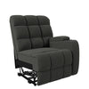 Jazmin 2-Position Right-Arm Wall-Hugger Storage Reclining Chair - Gray Microfiber