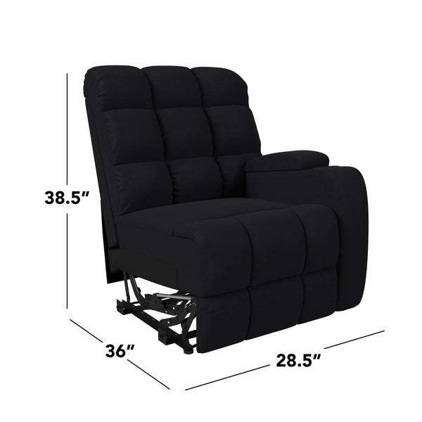 Jazmin 2-Position Right-Arm Wall-Hugger Storage Reclining Chair