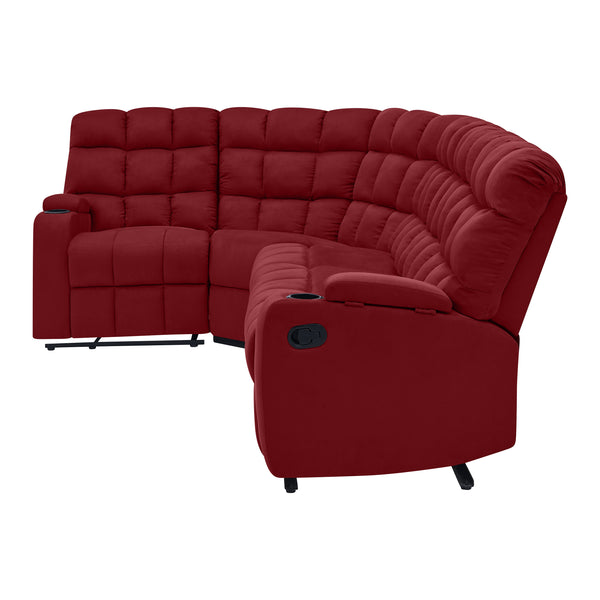 Jazmin 5-Seat Reclining Sectional with Wedge
