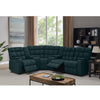 Jazmin 5-Seat Reclining Sectional with Power Storage Consoles and Wedge