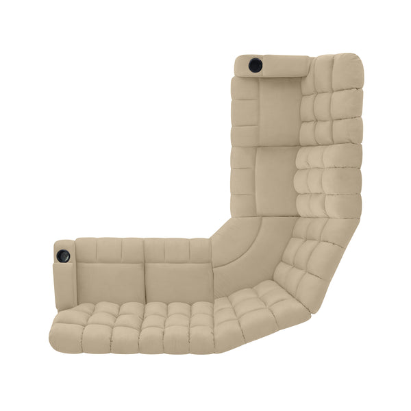 Jazmin 5-Seat Reclining Sectional with Wedge