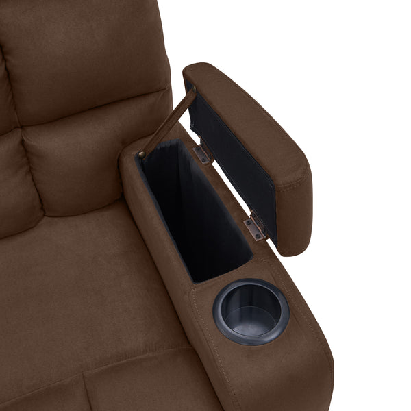 Jazmin 5-Seat Reclining Sectional with Power Storage Consoles and Wedge