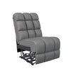 Jazmin Modular Wall-Hugger Armless Recliner Chair - Taupe Gray PU
