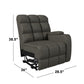 Jazmin 2-Position Right-Arm Wall-Hugger Storage Reclining Chair