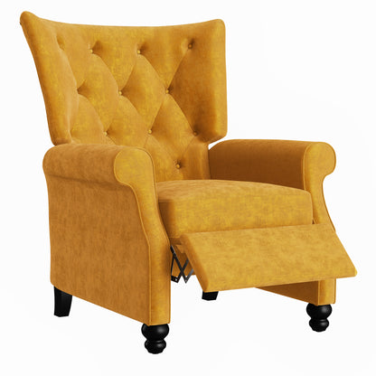 Kursi Diamond Button-Tufted Pushback Recliner