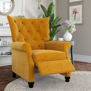 Kursi Diamond Button-Tufted Pushback Recliner