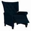 Kursi Diamond Button-Tufted Pushback Recliner - Navy Blue Velvet