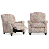 Panozzo Contemporary Pushback Recliners (Set of 2) - Multi Coral Paisley