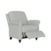 Chester Hill Transitional Rolled Arm Pushback Recliner - Linen Black Stripe