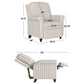 Chester Hill Transitional Rolled Arm Pushback Recliner