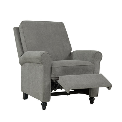 Chester Hill Transitional Rolled Arm Pushback Recliner