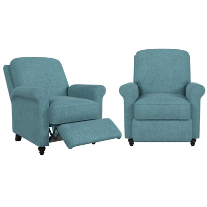 Chester Hill Transitional Rolled Arm Pushback Recliners (Set of 2)