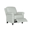 Chester Hill Transitional Rolled Arm Pushback Recliner - Linen Barley Check