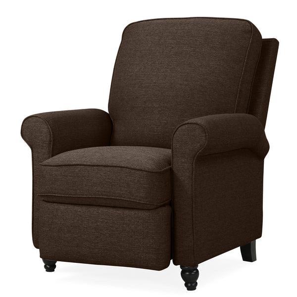 Chester Hill Transitional Rolled Arm Pushback Recliner
