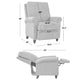 Chester Hill Transitional Rolled Arm Pushback Recliner