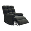 Cheraw Biscuit-Tufted Wall Hugger Recliner - Gray Microfiber
