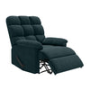 Cheraw Biscuit-Tufted Wall Hugger Recliner - Deep Blue Microfiber