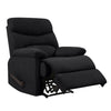 Ouray Baseball-Stitch Wall Hugger Recliner - Black Microfiber