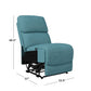 Knob Hill Bustle-Back Armless Wall-Hugger Recliner