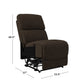 Knob Hill Bustle-Back Armless Wall-Hugger Recliner