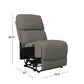 Knob Hill Bustle-Back Armless Wall-Hugger Recliner