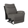 Kristyn Tufted-Back Right-Arm Wall-Hugger Recliner - Taupe Gray PU