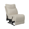 Kristyn Tufted-Back Armless Wall Hugger Recliner - Almond PU