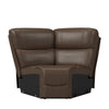 Sheahan Modular Bustle-Back Wedge Seat - Brown Faux Leather