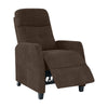 Wincheski Push Back Recliner Chair - Chocolate Brown Chenille