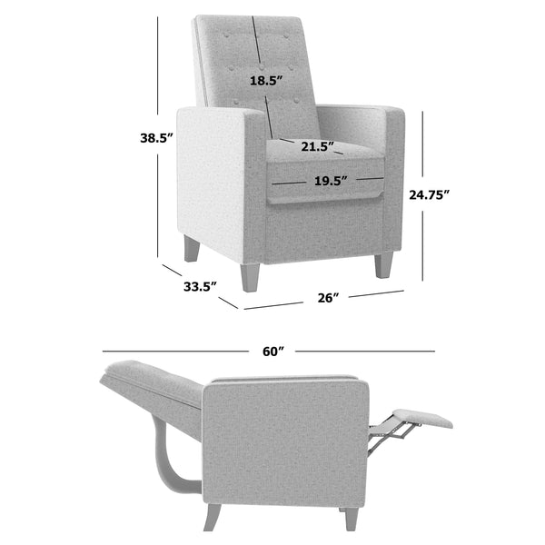 Dickson Button Tufted Pushback Chair