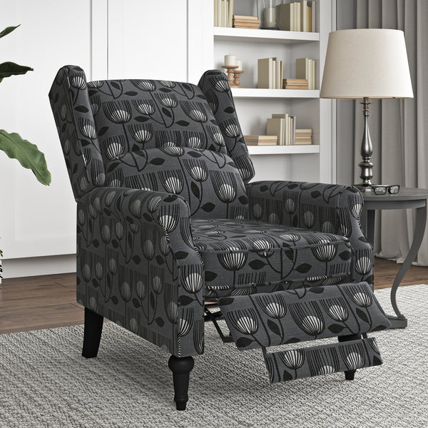 Furusho Wingback Push Back Recliner Chair (Set of 2)