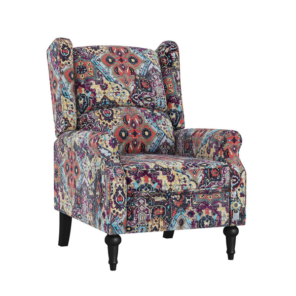 Furusho Wingback Push Back Recliner Chair (Set of 2)