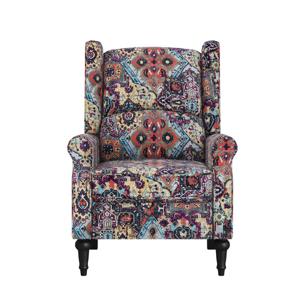Furusho Wingback Push Back Recliner Chair (Set of 2)