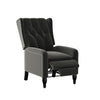Matthewson Wingback Pushback Recliner Chair - Charcoal Gray Velvet