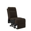 Menken Stitch-Tufted Armless Wall Hugger Recliner - Chocolate Brown Chenille